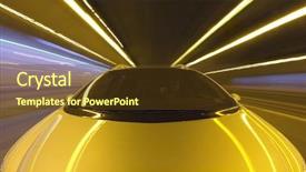  Presentation with car racing - PPT theme with reflection light - car seen from the front background and a tawny brown colored foreground