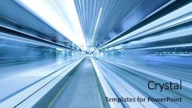  Presentation with moving business - Presentation having reflection light - diminishing commercial moving way inside background and a light blue colored foreground