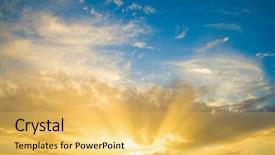  Presentation with sunrise - Amazing theme having beautiful sunrise backdrop and a yellow colored foreground