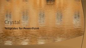  Presentation with reflection - Presentation design with reflection-of-a-chateau background and a gold colored foreground