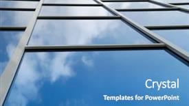  Presentation with reflection - Colorful theme enhanced with reflection of a cloudy sky backdrop and a teal colored foreground