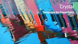  Presentation with historical buildings - Presentation having reflection of burano colorful historical background and a  colored foreground