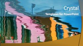  Presentation with historical buildings - Cool new theme with reflection of burano colorful historical backdrop and a  colored foreground