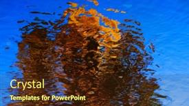  Presentation with autumn blue - Presentation design with reflection-of-fall-autumn-colored background and a wine colored foreground