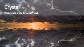  Presentation with water lightning - Presentation theme having reflection of lightning background and a gray colored foreground