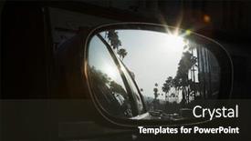  Presentation with mirror reflection - Audience pleasing slide set consisting of reflection-of-palm-trees backdrop and a dark gray colored foreground