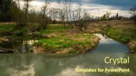  Presentation with russian forest - Audience pleasing PPT layouts consisting of reflection-of-the-sky backdrop and a tawny brown colored foreground