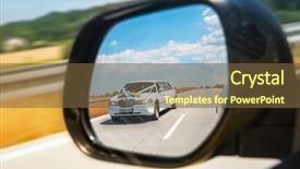  Presentation with mirror reflection - Cool new presentation design with looking windshield - reflection of wedding car backdrop and a tawny brown colored foreground