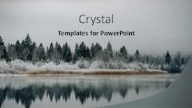  Presentation with reflection - Beautiful slides featuring reflection-on-lake-bohinj-slovenia backdrop and a light gray colored foreground