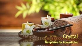  Presentation with water treatment - Colorful PPT layouts enhanced with reflection on water surface backdrop and a tawny brown colored foreground