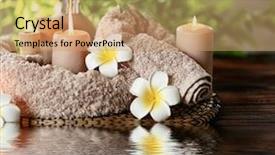  Presentation with water treatment - Theme with reflection on water surface background and a  colored foreground