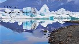  Presentation with ice blue - Audience pleasing presentation consisting of reflection-sunrise-blue-and-turquoise backdrop and a light blue colored foreground