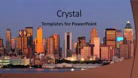  Presentation with taxi cabs new york city - Amazing slide deck having glowing bulb in hand backdrop and a dark gray colored foreground