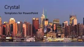  Presentation with new york city subway station - Theme with reflection viewed from new jersey background and a  colored foreground