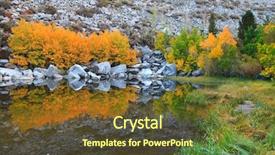  Presentation with california - PPT theme with reflections in small lake near bishop california background and a tawny brown colored foreground