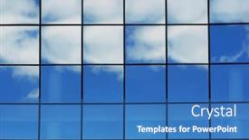  Presentation with windows - Slide deck with reflections-of-blue-sky background and a ocean colored foreground