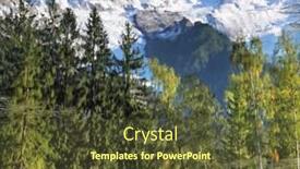  Presentation with coastal - Theme with reflections of snow-capped peaks and coastal trees in city park pond chamonix - a famous ski resort in the french alps background and a tawny brown colored foreground