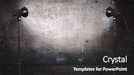  Presentation with concrete wall grunge concrete - Cool new slide deck with reflectors - photo studio in old grunge backdrop and a dark gray colored foreground