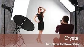  Presentation with studio - Theme with reflectors - photographer working with model background and a tawny brown colored foreground