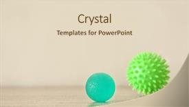  Presentation with idea light ball - Slide deck featuring reflex massage - two rubber balls on light background and a  colored foreground