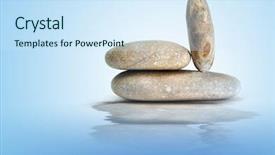  Presentation with reflex - Beautiful presentation theme featuring reflex massage - zen stones on a blue backdrop and a sky blue colored foreground
