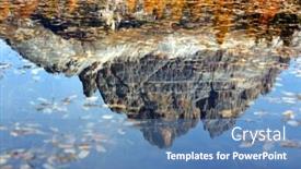  Presentation with three - Amazing slide deck having reflexion-of-tre-cime-three backdrop and a teal colored foreground