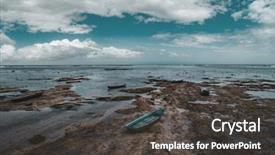  Presentation with tide - Slides featuring reflux - aerial drone view of low background and a dark gray colored foreground