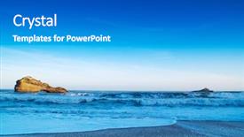  Presentation with ocean clear water deep blue - Beautiful slides featuring reflux - beautiful view blue ocean seascape backdrop and a  colored foreground