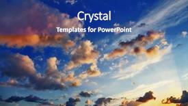  Presentation with sky - Presentation theme with reflux - beautiful vivid sunset sky background and a navy blue colored foreground