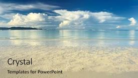  Presentation with boracay beach - Presentation theme having reflux - low tide at boracay beach background and a  colored foreground