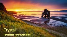  Presentation with tide - Slides consisting of reflux - spectacular black sand background and a  colored foreground