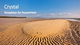  Presentation with tropical beach sunset - Colorful PPT theme enhanced with reflux - tropical beach in ebb time backdrop and a teal colored foreground