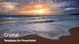  Presentation with tropical beach sunset - Slide set enhanced with reflux - tropical sunset surin beach phuket background and a tawny brown colored foreground