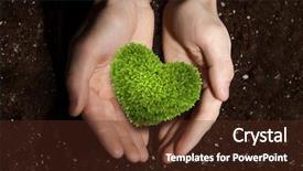  Presentation with love - PPT layouts with reforestation - love to nature background and a tawny brown colored foreground