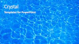  Presentation with refraction - PPT layouts with refraction - blue sparkling water in swimming background and a gray colored foreground