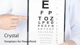  Presentation with eye medicine - Colorful PPT theme enhanced with refraction - healthcare medicine and vision concept backdrop and a white colored foreground