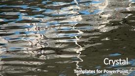  Presentation with reflection - Colorful slide set enhanced with refraction - reflection on the waves backdrop and a dark gray colored foreground