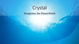  Presentation with light refraction - Presentation theme enhanced with refraction - water light rays background and a light blue colored foreground