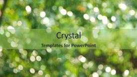  Presentation with refraction - Slide set having refraction light - drops of a rain illuminated background and a yellow colored foreground