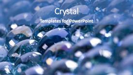  Presentation with glass human head brain - Slides having refraction light - heap of blue bright glass background and a  colored foreground