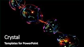  Presentation with refraction - Theme enhanced with refraction light - soap bubbles on black background background and a black colored foreground