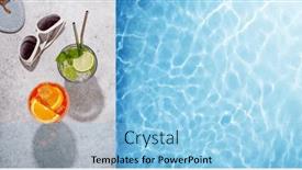  Presentation with perfect - Presentation featuring refreshing-cocktails-by-the-pool background and a light blue colored foreground
