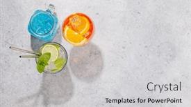  Presentation with perfect - Slide deck enhanced with refreshing-cocktails-on-a-sunny background and a light gray colored foreground