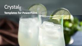  Presentation with lime - Beautiful PPT layouts featuring refreshing cocktails with lime closeup backdrop and a gray colored foreground