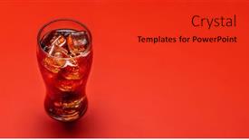  Presentation with frozen ice cold fish - PPT layouts with refreshing-glass-of-cola background and a red colored foreground