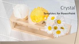  Presentation with ice cream cones - Slide set consisting of refreshing-ice-cream-in-waffle background and a light gray colored foreground