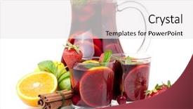  Presentation with guava fruits fresh green fruit - Theme featuring refreshing sangria punch and fruits background and a white colored foreground