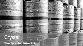  Presentation with distribution - Cool new slides with refrigerated beer kegs ready backdrop and a gray colored foreground