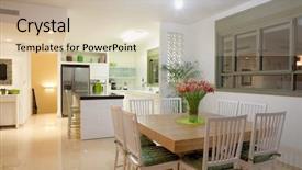  Presentation with home design - Amazing PPT layouts having refrigeration design - luxury home backdrop and a soft green colored foreground