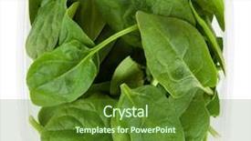  Presentation with medical marijuana leaves - PPT layouts featuring entrepot frigorifique - baby spinach leaves background and a tawny brown colored foreground